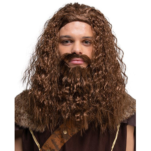 Long Curly Wig & Beard