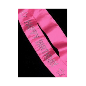 Pink Happy Birthday Sash