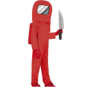 Red Killer Among Us Costume - Tween