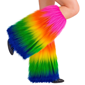 Rainbow Plush Leg Warmers