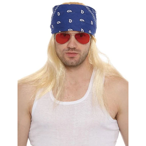 bLUE BANDANA WIG