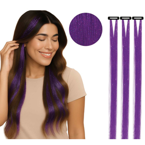 Tinsel Hair Extensions - Purple