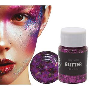 Purple Glitter Gel 20g