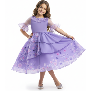 Lilac Floral Dress - Kids