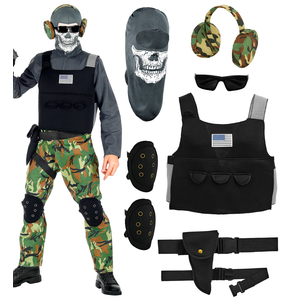 Kids Skeleton Soldier Costume