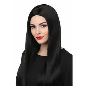 Ladies Long Black Wig