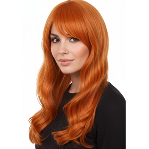 Ladies Long Wavy Ginger Wig
