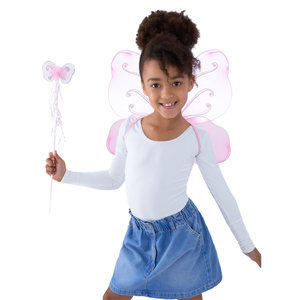 Butterfly Wings & Wand - Pink