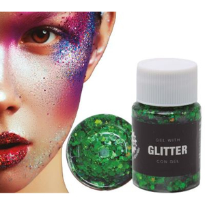 Green gel glitter