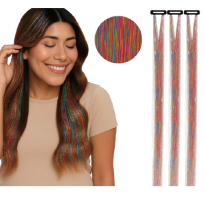 Tinsel Hair Extensions - Multicolour