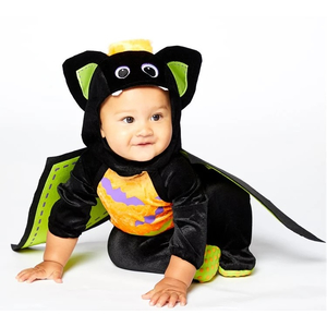 Iddy Biddy Bat Costume Crawling