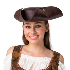 Faux Leather Pirate Hat