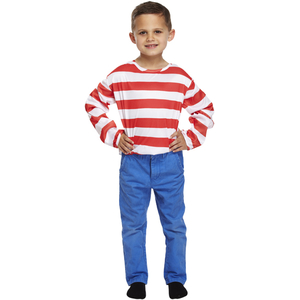 Red and White Striped Jumper - Kids