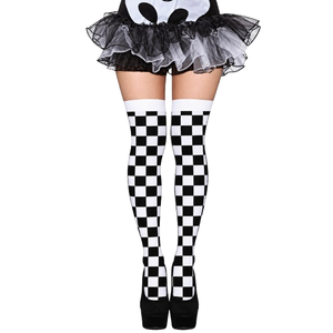 Black and White Checkered Stockings