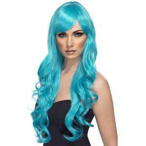 Long Aqua Wig