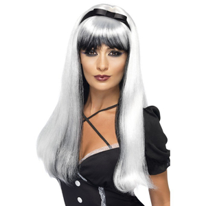 bewitching wig - silver over black