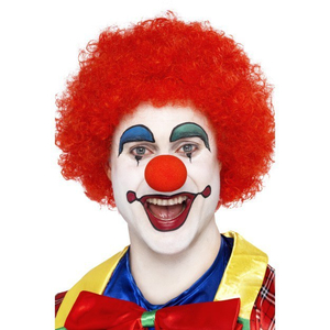 red clown wig
