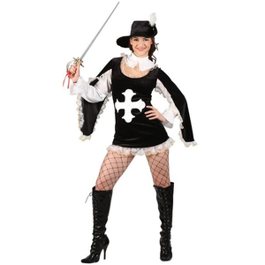 Sexy Musketeer Costume - Black