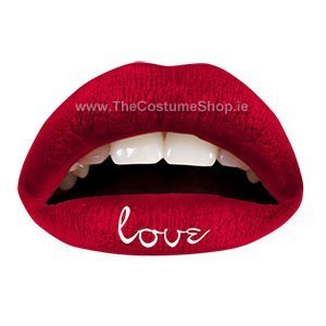 Red Love Temporary Lip Tattoo