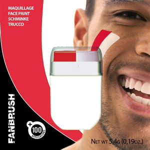 Fan Brush Make-UP - Red/White