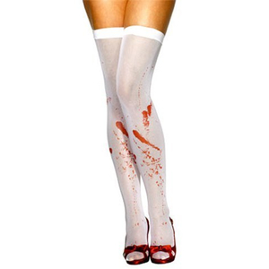 White stockings with blood splats