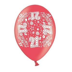 Happy 21st Latex 10" Balloon