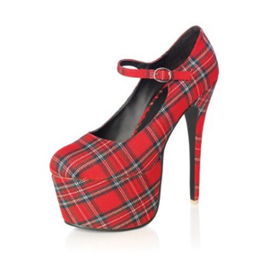 Plaid Stiletto Shoes