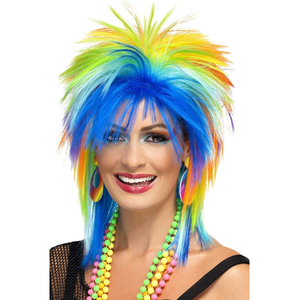 80's Rainbow Punk Wig