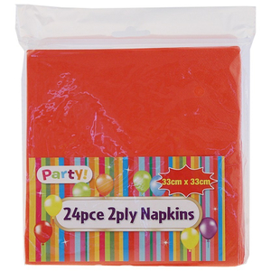 Red Napkins - 24 Pack