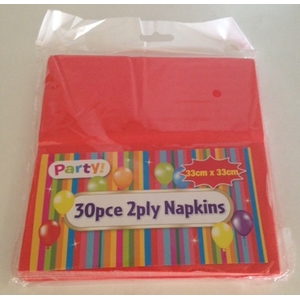 Red Napkins - 30 Pack