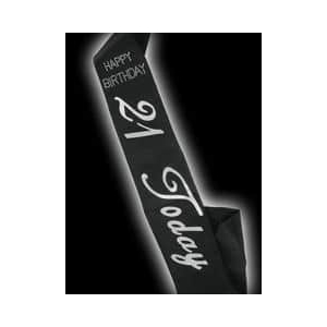 Black Sash With Diamante - 21 Today