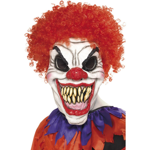 Evil Clown Mask With Hair