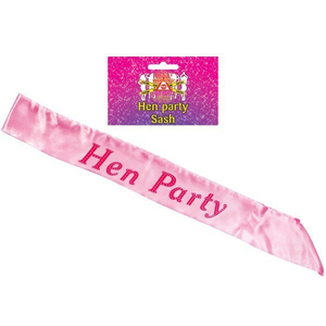Pink hen party sash