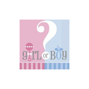 Gender Reveal Lunch Napkins - 20 Pack