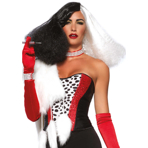 cruella black and white wig
