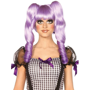 purple dolly bob wig