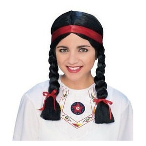 Indian Squaw Wig - Black