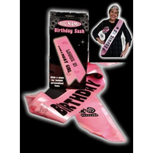Big Name Birthday Sash